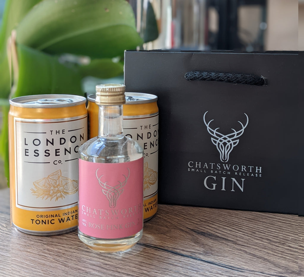 Chatsworth Rose Pink Gin and Tonic Miniature Gift Set